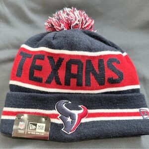 Exclusive New Era Houston Texans THE-COACH Navy Knit Beanie Hat Team Headwear